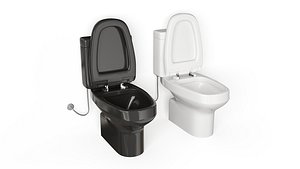 Toilet - Two toilets of different colors 3D
