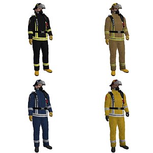 Fireman LOD3 Rigged Pack