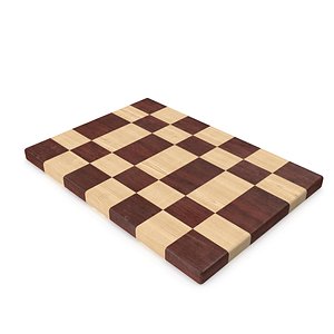 High-Quality Wooden Cutting Board 3D