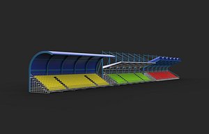 Stadium seating tribune 3D model 3D model