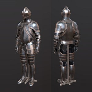 Medieval steel plate armour