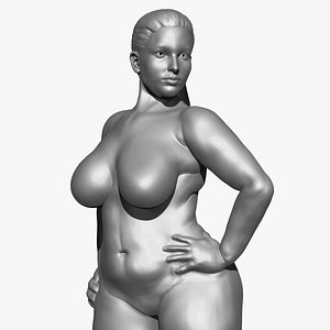 curvy female 3D model