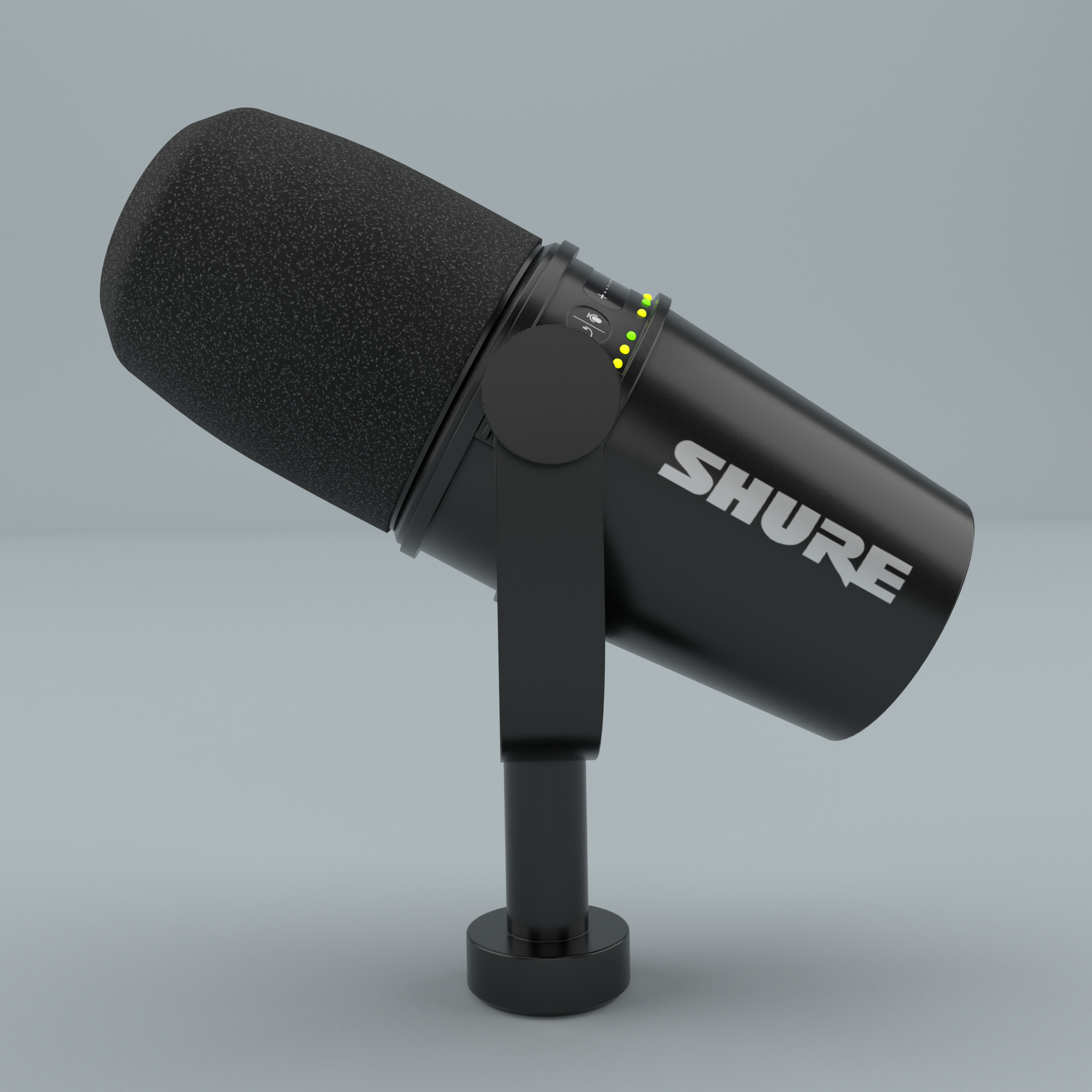 3D Shure MV7 Podcast Microphone Black model - TurboSquid 1763028