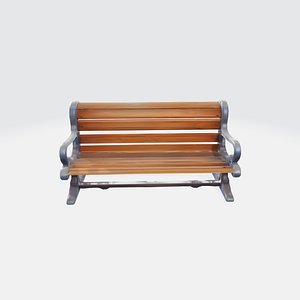 Elegant Outdoor Park Bench model