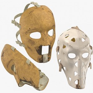 3D old hockey masks