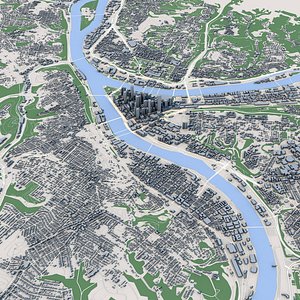 3D Pittsburgh City Pennsylvania United States