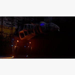 Walking Rusty Rat Tank Sci-fi 3D model