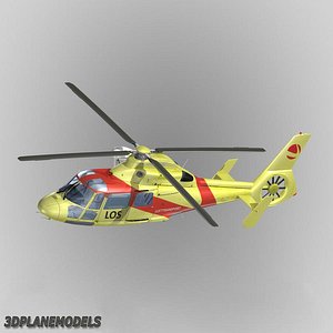 eurocopter dauphin ii lufttransport 3d model