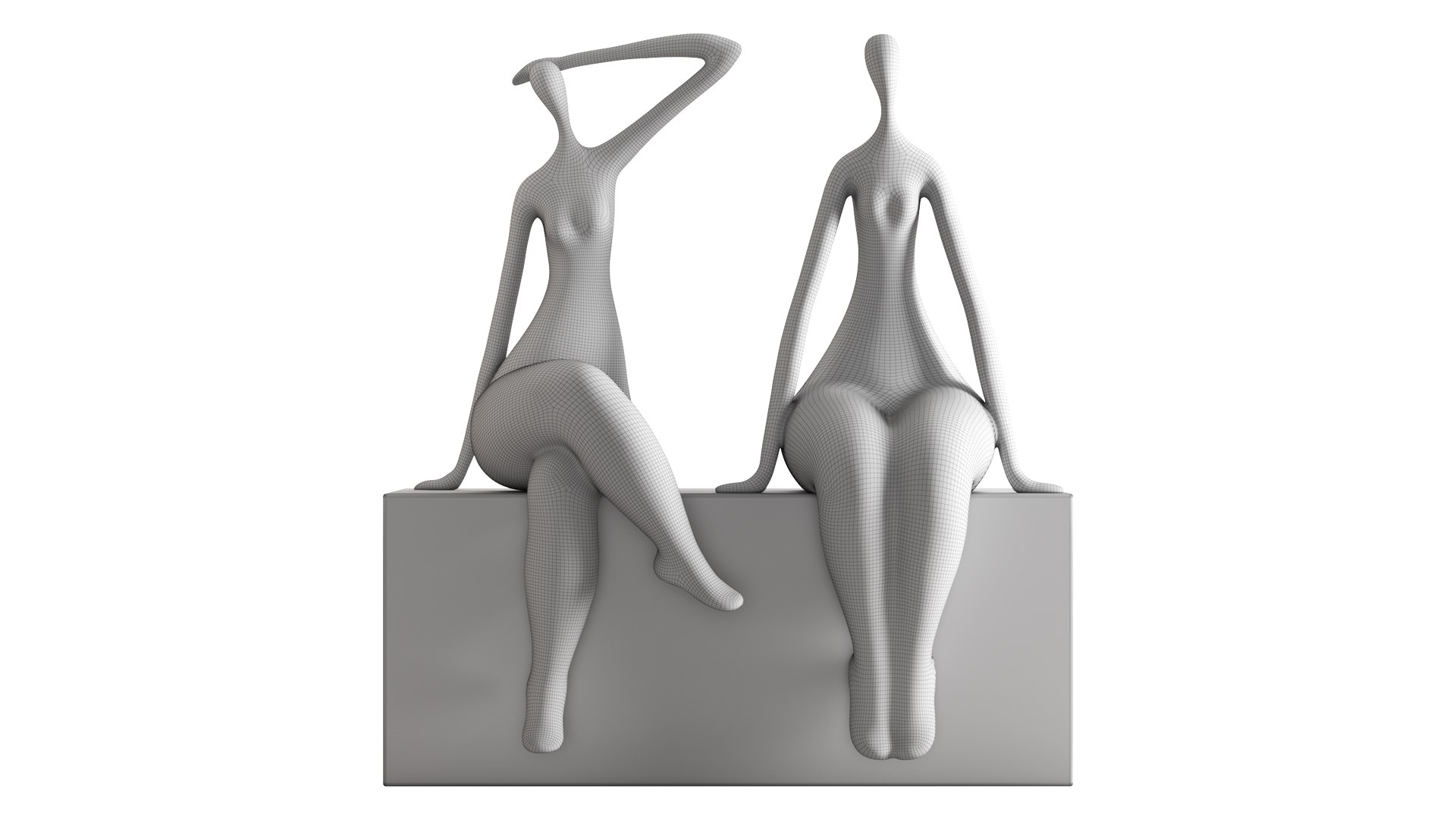 Sculpture Seated Lady 3D - TurboSquid 2217796