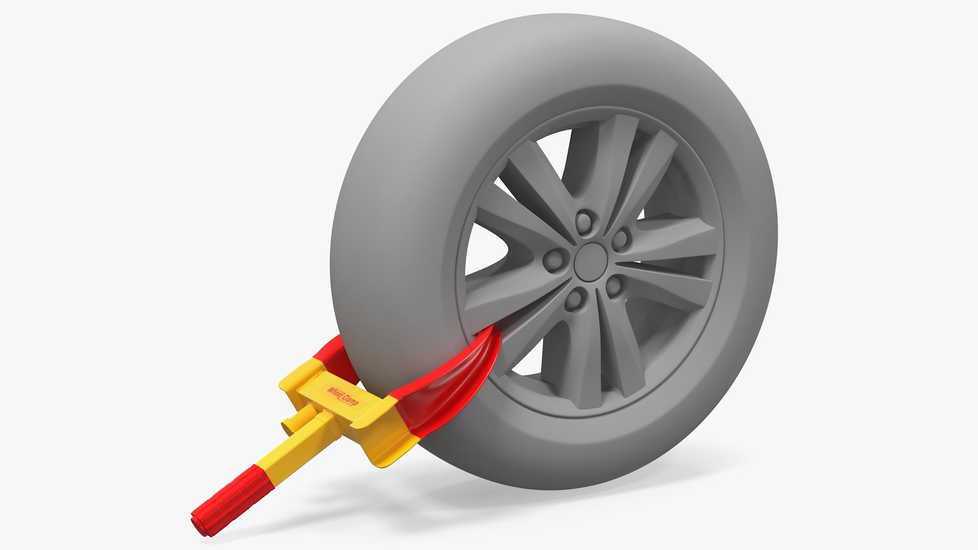 Anti Theft Tyre Parking Lock 3D model preview