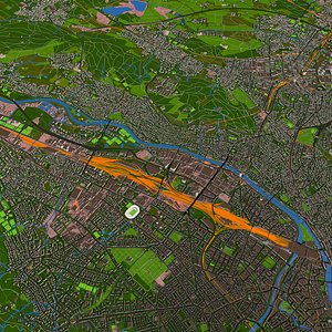 Zurich City Switzerland Sep 2020 3d model