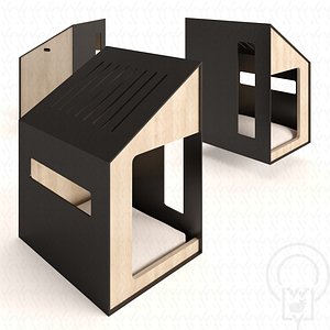 3D Larvik pet house model