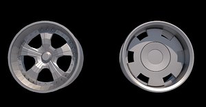 c4d Car wheels Industrial metal wheels blender 2
