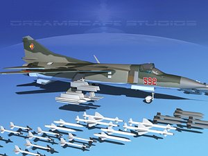 mig-23 flogger b fighter 3d model