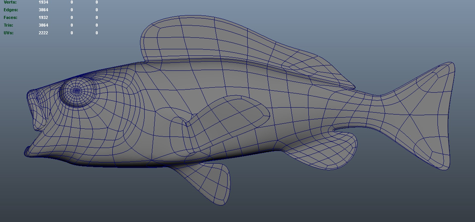 3D halfbanded rockfish model TurboSquid 1661586