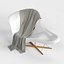 Vitra Eames Chair: La Chaise Charles & Ray Eames with three different blanket cloth