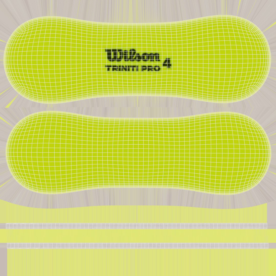 3D Realistic Wilson Triniti Pro 4 Tennis Ball model https://p.turbosquid.com/ts-thumb/af/Dz0vUg/d7/uv01/png/1691442006/1920x1080/fit_q87/fe6d33313dde2451a2d675e59b3b603ab24c7995/uv01.jpg