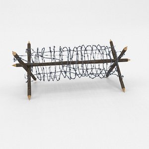 3D barbed wire obstacle 2 model