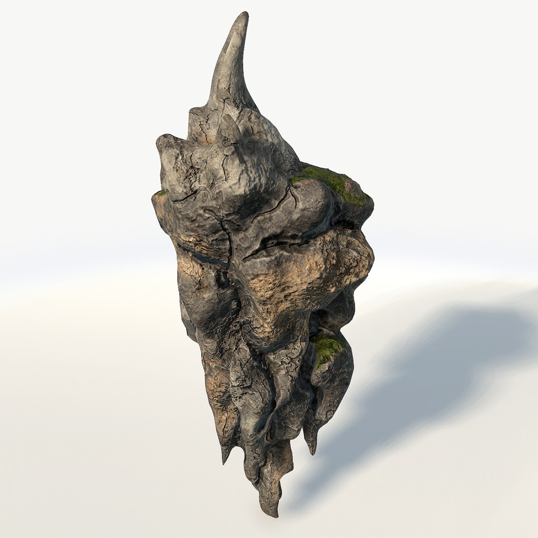 3d model floating island rock