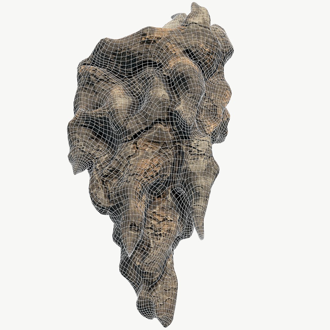 3d model floating island rock