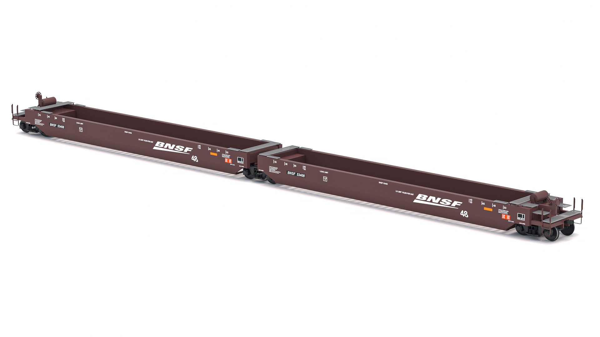 Double Stack Railcar BNSF 3D Model - TurboSquid 2254806