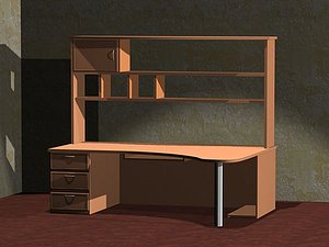 computer desk 3d model