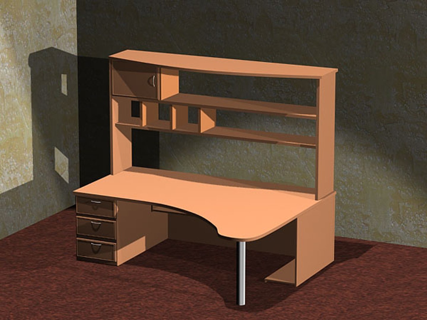 computer desk 3d model