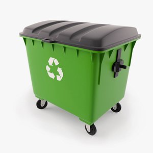 3d plastic waste container model