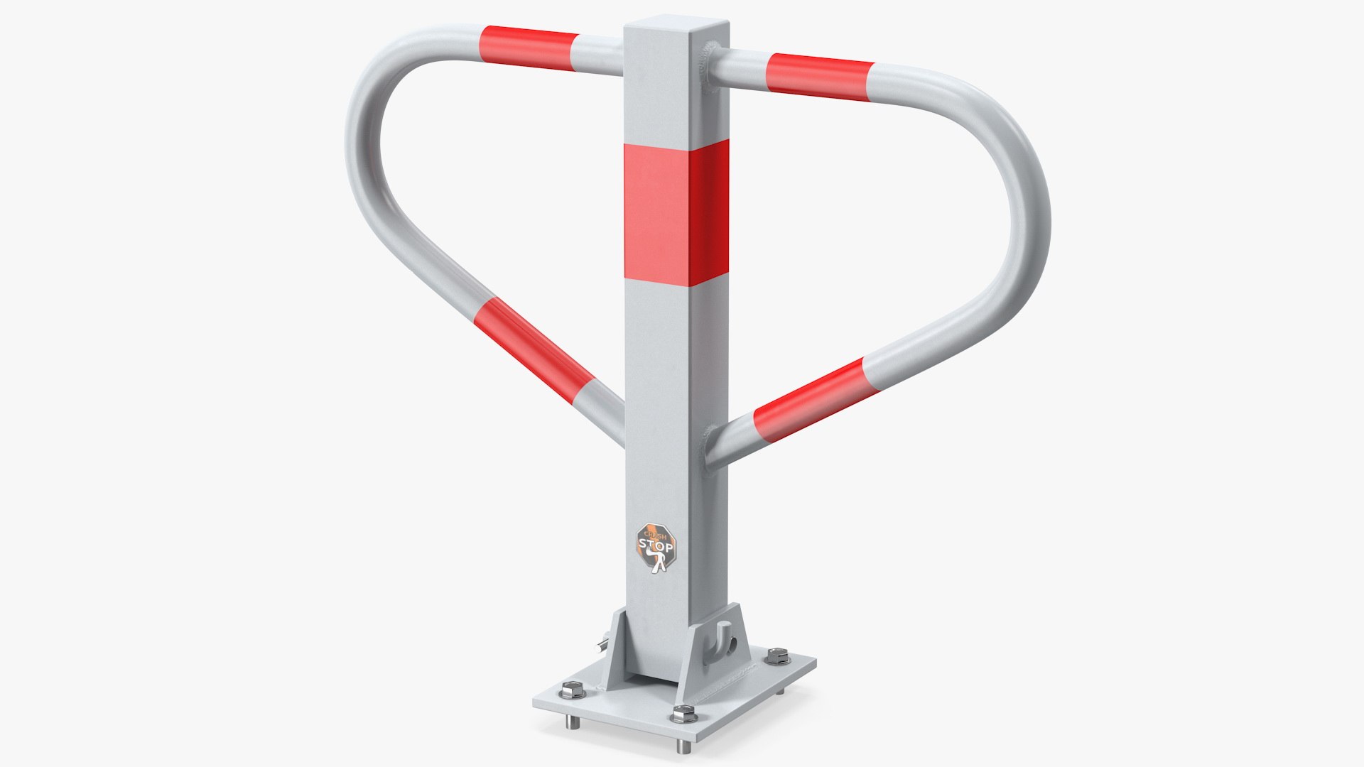 Security Folding Parking Post 3D model preview