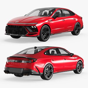 Hyundai Sonata Sedan 2024 Simplified 3D model