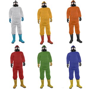 pack rigged hazmat worker 3d max