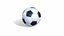 Ballon de football générique noir et blanc Low-poly PBR