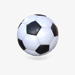 Generic Black and White Soccer Ball Low-poly PBR 3D model