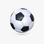 Ballon de football générique noir et blanc Low-poly PBR