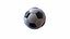 Ballon de football générique noir et blanc Low-poly PBR