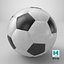 Ballon de football générique noir et blanc Low-poly PBR