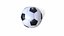 Ballon de football générique noir et blanc Low-poly PBR