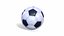 Ballon de football générique noir et blanc Low-poly PBR