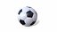 Ballon de football générique noir et blanc Low-poly PBR
