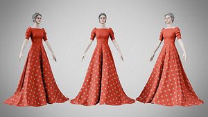 Dress 50 Roof Terracotta 3D
