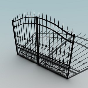 3d model of wrought iron gate