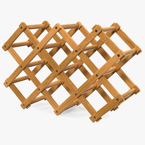 Foldable Wooden Wine Bottle Rack