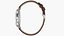 Reloj clásico pulsera de cuero marrón esfera blanca