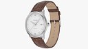 Classic Watch Brown Leather Bracelet White Dial