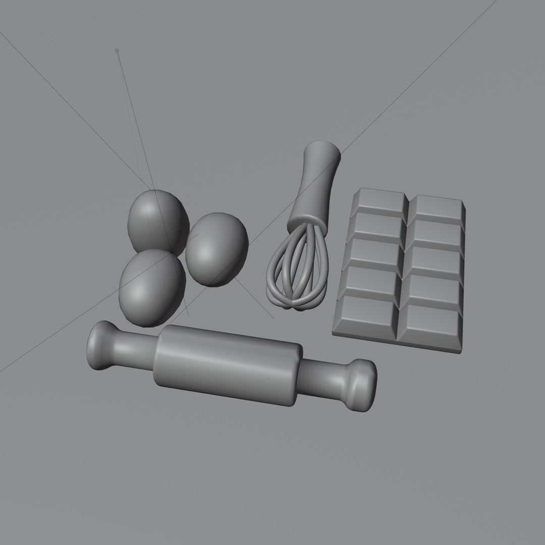 Bakery tools kitchen utensil 3D model - TurboSquid 2170687