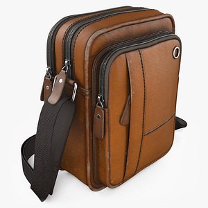 Dirt Brown Leather Side Bag 8K PBR Textures