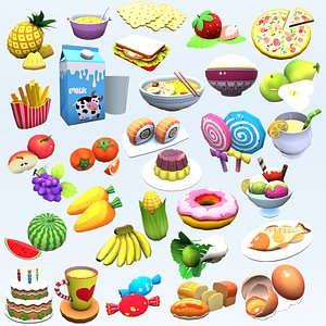 Cartoon Stylized Food Complete Pack