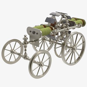 Victorian Electric Model of a Road Locomotive 3D model