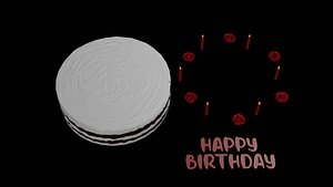 3D Birthday cake