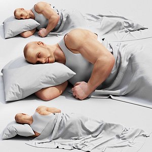 man sleep 3D model